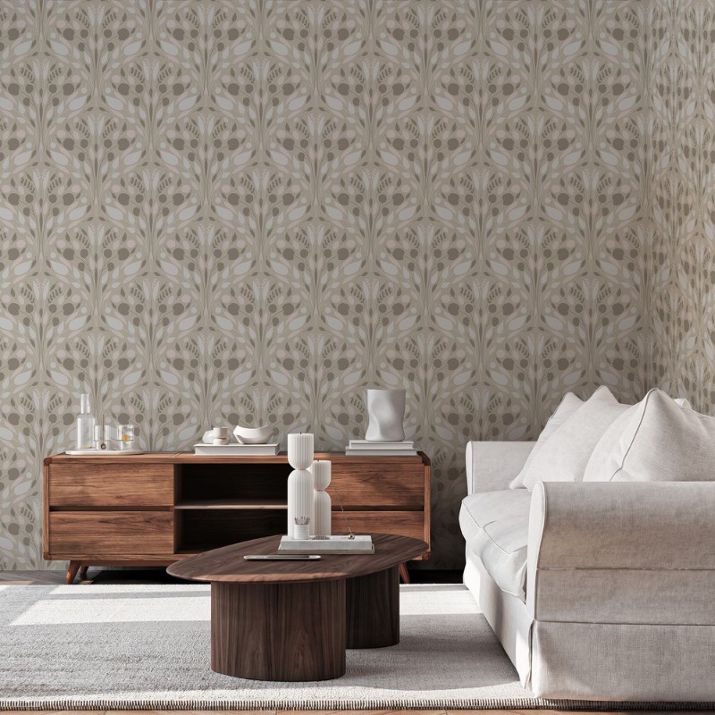 Picture of Väriyhdistelmä Leaves and Scallops big in Beige - 1033001-01 - 04834-01